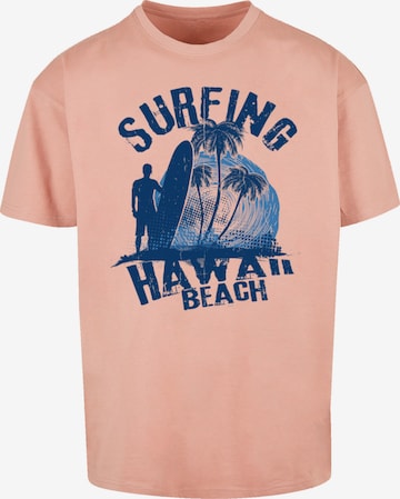 F4NT4STIC T-Shirt 'Hawaii Surf Beach Summer' in Orange: Vorderseite