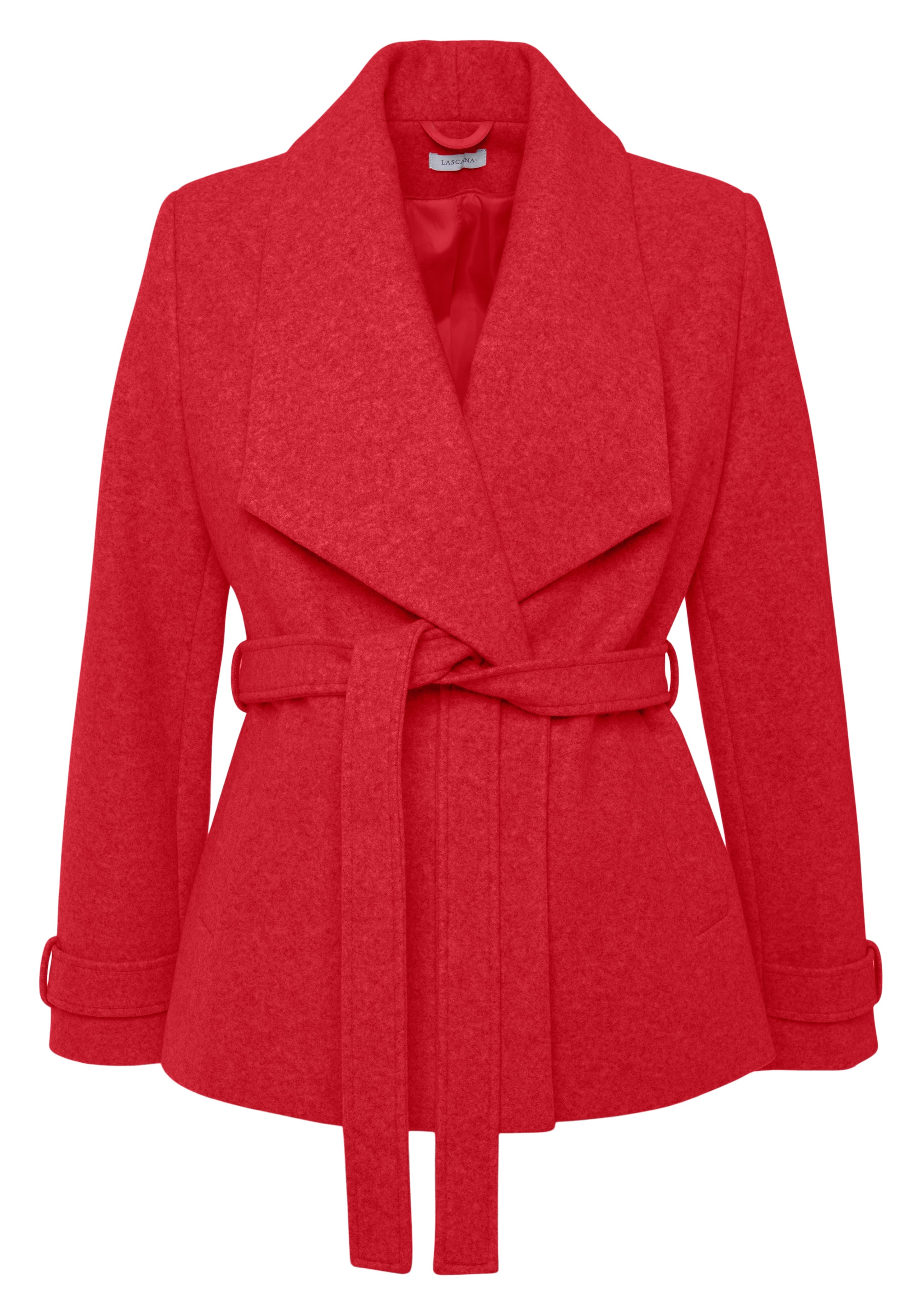 LASCANA Φθινοπωρινό και ανοιξιάτικο μπουφάν σε κόκκινο: μπροστά