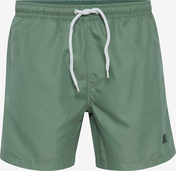 !Solid Board Shorts in Green: front