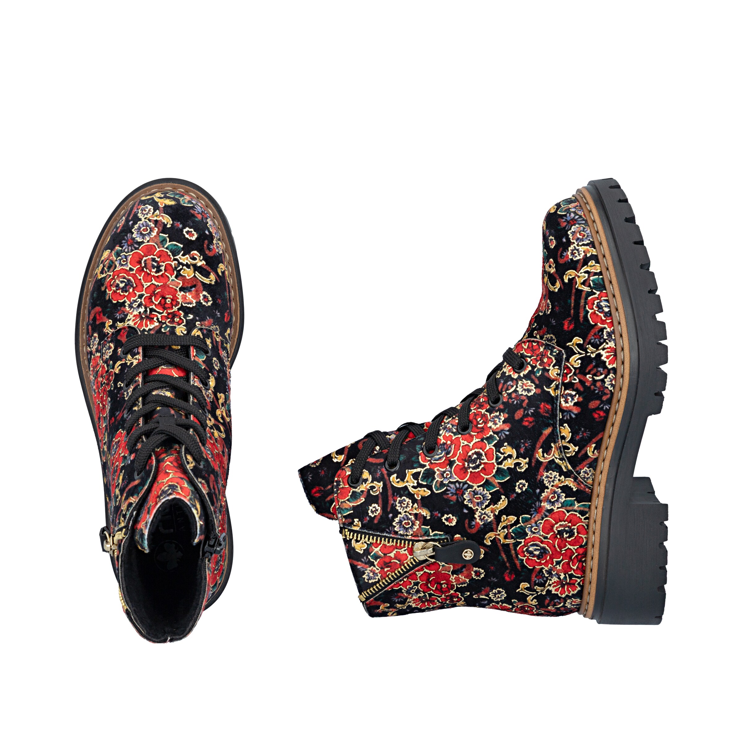 Bottines à lacets Rieker en noir