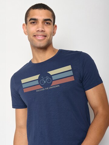 GREENBOMB T-Shirt 'Bike Discover' in Blau