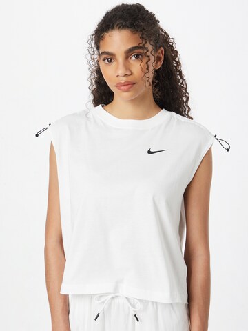 Nike SportswearTop - bijela boja: prednji dio