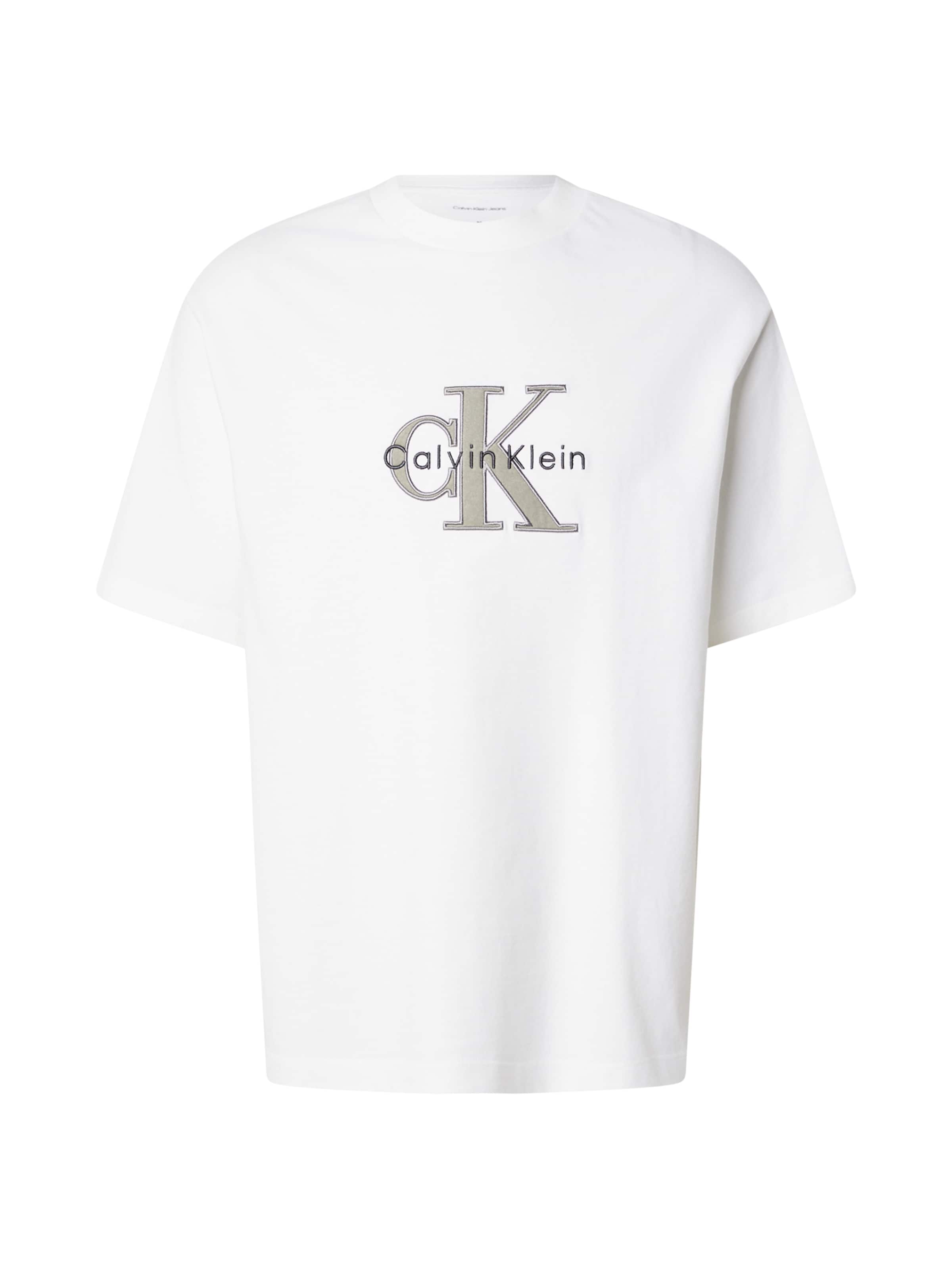 Tricou de la Calvin Klein Jeans pe alb: față