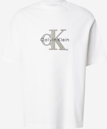 Tricou de la Calvin Klein Jeans pe alb: față