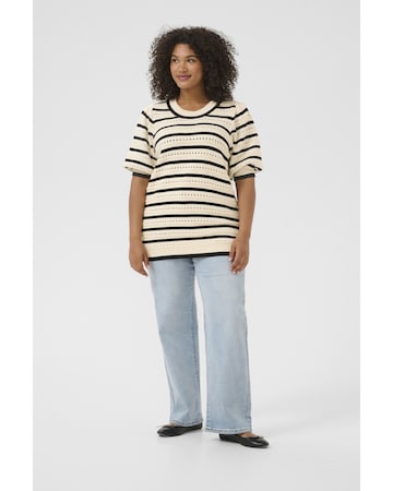 KAFFE CURVE Pullover 'Evalyn' in Beige