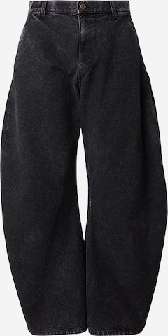 WEEKDAY Baggy Farkut värissä musta: etupuoli