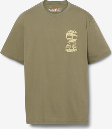 TIMBERLAND T-shirt 'For the Outdoors' i grön: framsida