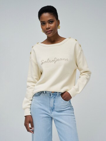 Sweat-shirt Salsa Jeans en beige : devant