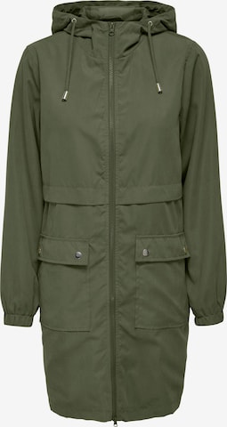 JDY Between-Seasons Coat 'Otus' in Green: front