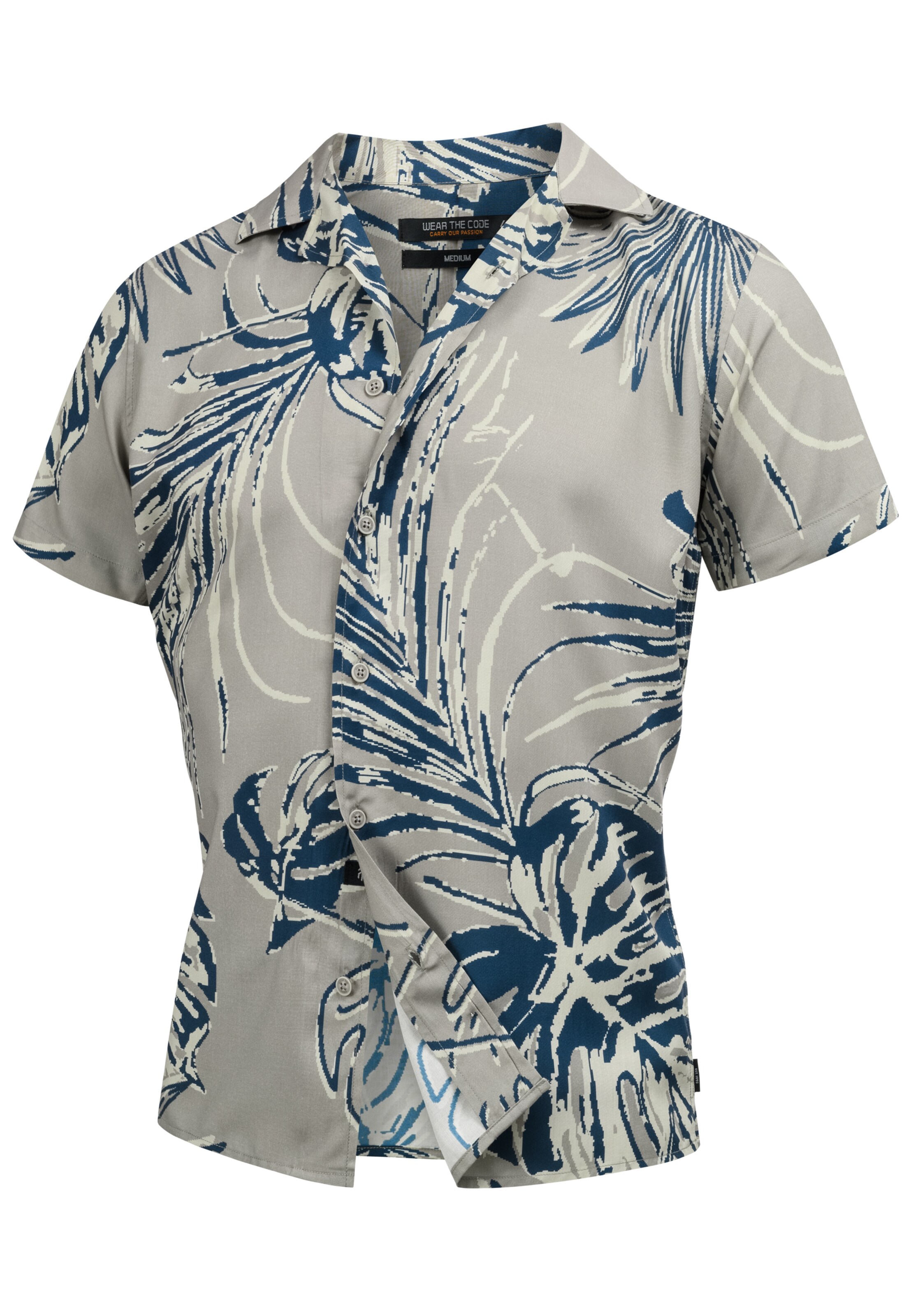 INDICODE JEANS Overhemd ' Milky ' in Beige: voorkant