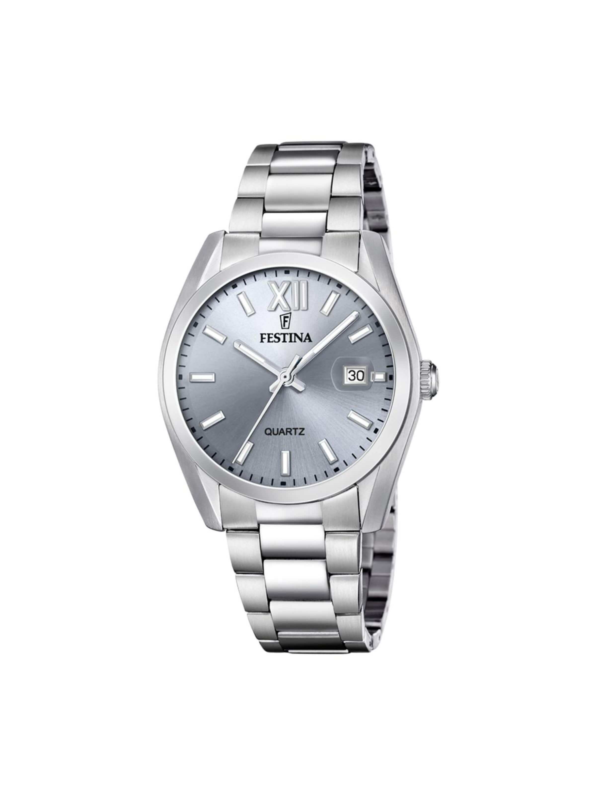 FESTINA Analoog horloge 'Festina - Watch Acero Clasico - Quartz watch movement - Watch case width: 40 mm' in Grijs: voorkant