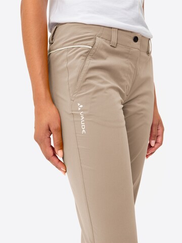 VAUDE Slimfit Outdoorhose 'Skomer II' in Beige