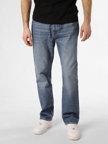 HUGO Loosefit Jeans in Blauw: voorkant