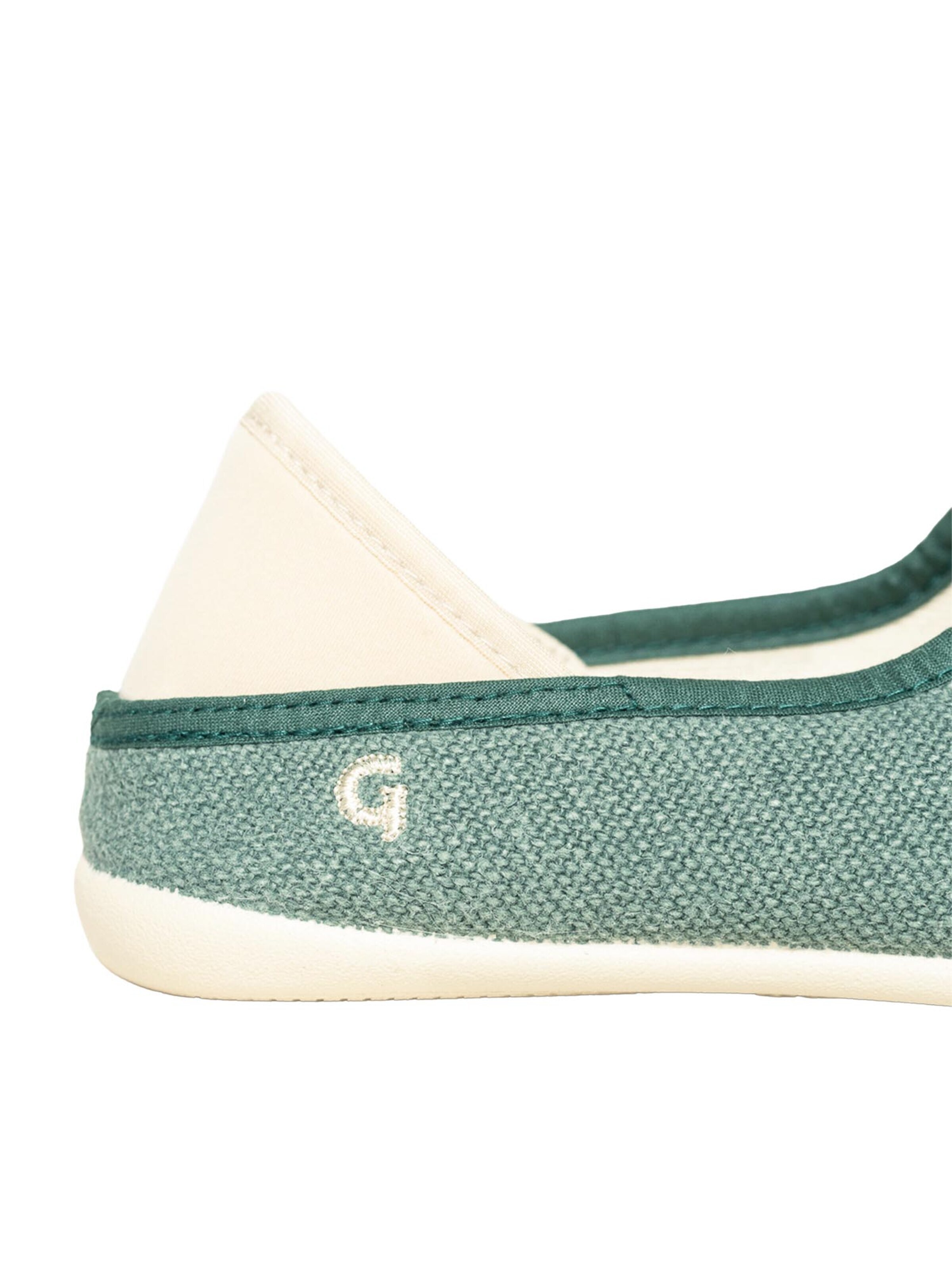 Gottstein Slipper 'Linen Slip-On' in Green