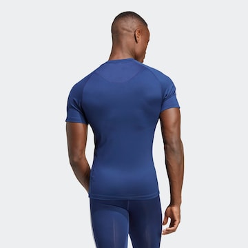 ADIDAS PERFORMANCE Funkčné tričko 'Techfit 3-Stripes ' - Modrá