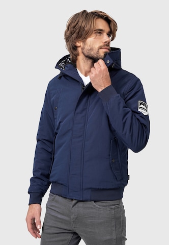 INDICODE JEANS Winterjacke 'Albany' in Blau: predná strana