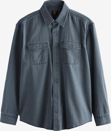 Next Button Up Shirt in Blue: front