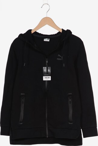 PUMA Sweatshirt & Zip-Up Hoodie in M in Black: front