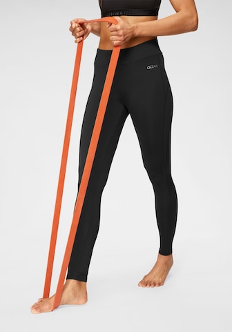 OCEAN SPORTSWEAR Skinny Workout Pants in Black: front