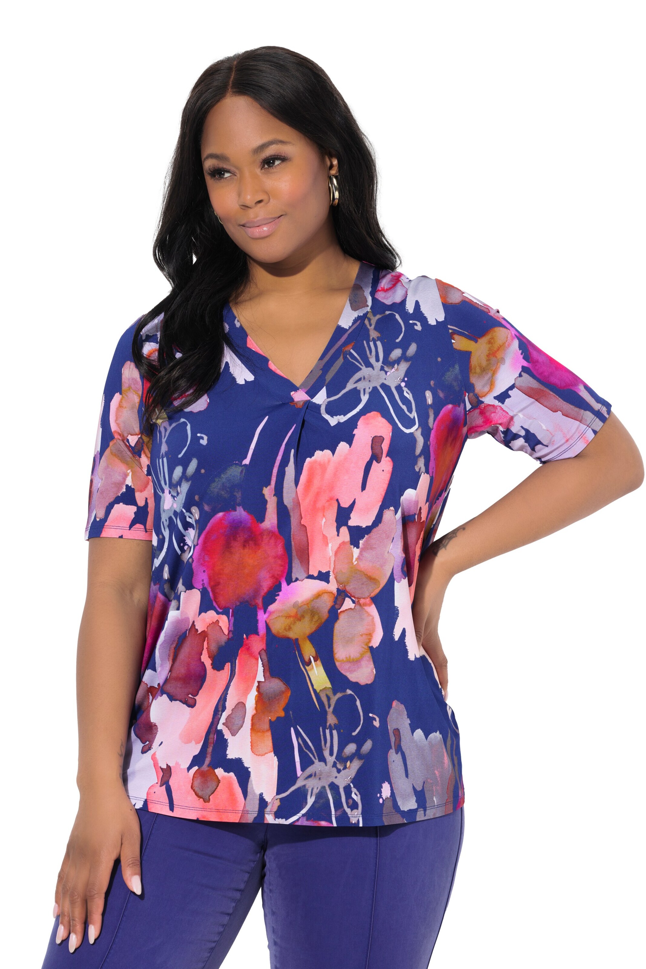 Ulla Popken Shirt in Blau: Vorderseite