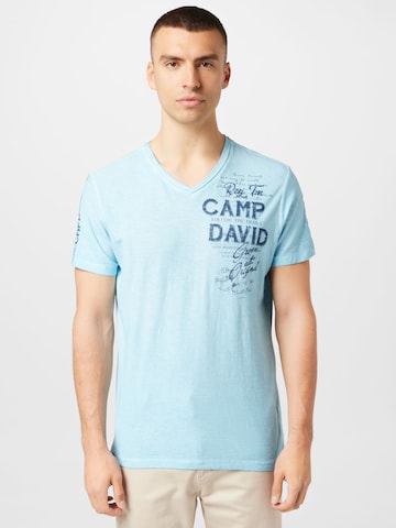CAMP DAVID Tričko – modrá: přední strana