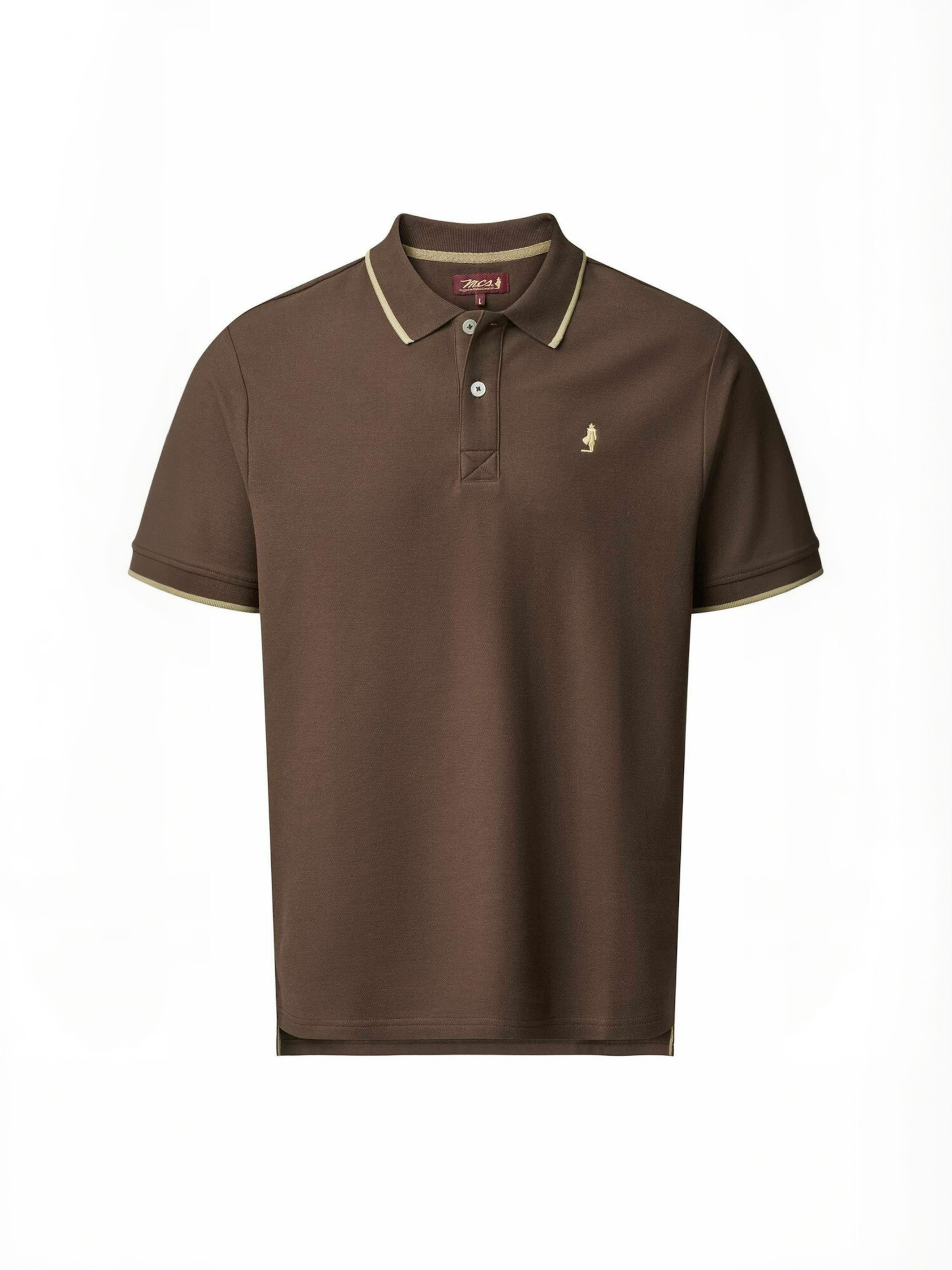 MCS - Ajuste regular Camisa ' MCLake ' en marrón: frente