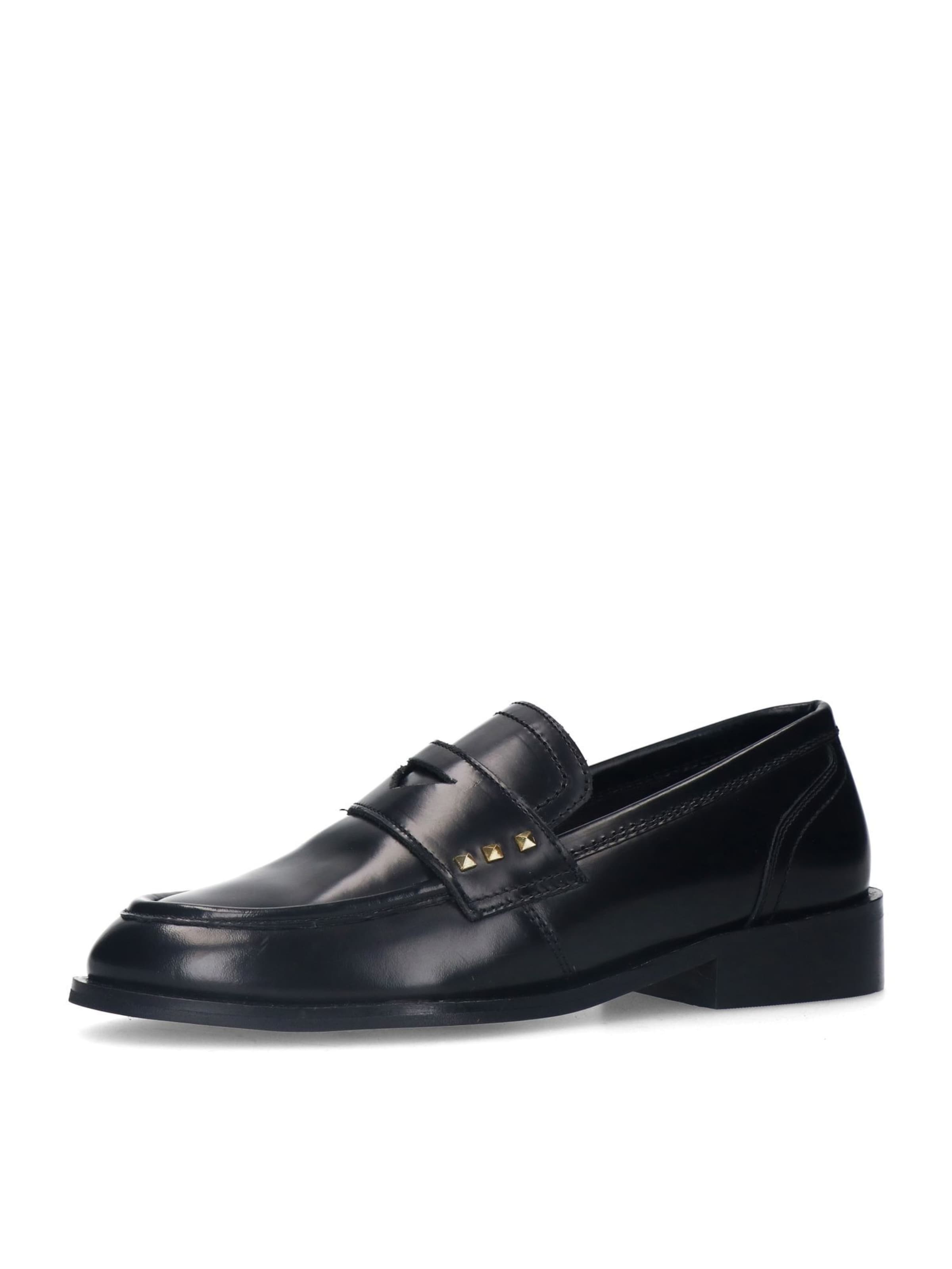 SACHA Classic Flats in Black: front