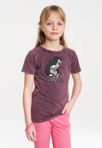 LOGOSHIRT Shirt 'Der kleine Maulwurf' in Lila