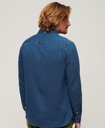 Superdry Regular Fit Hemd in Blau