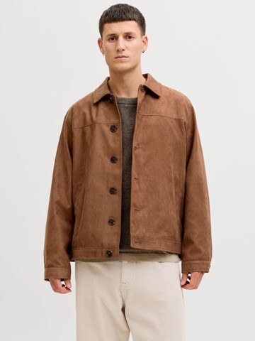 Veste mi-saison JACK & JONES en marron : devant