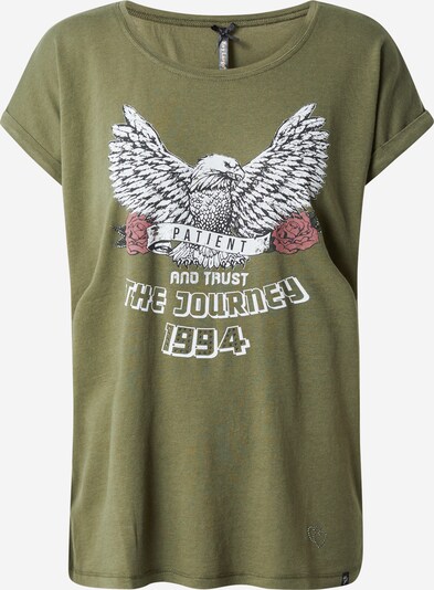 Key Largo Shirt 'EAGLE' in de kleur Grijs / Kaki / Wit, Productweergave