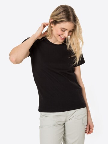 KnowledgeCotton Apparel Μπλουζάκι 'ROSA' σε μαύρο: μπροστά