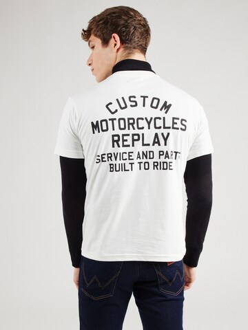 T-Shirt REPLAY en blanc : devant