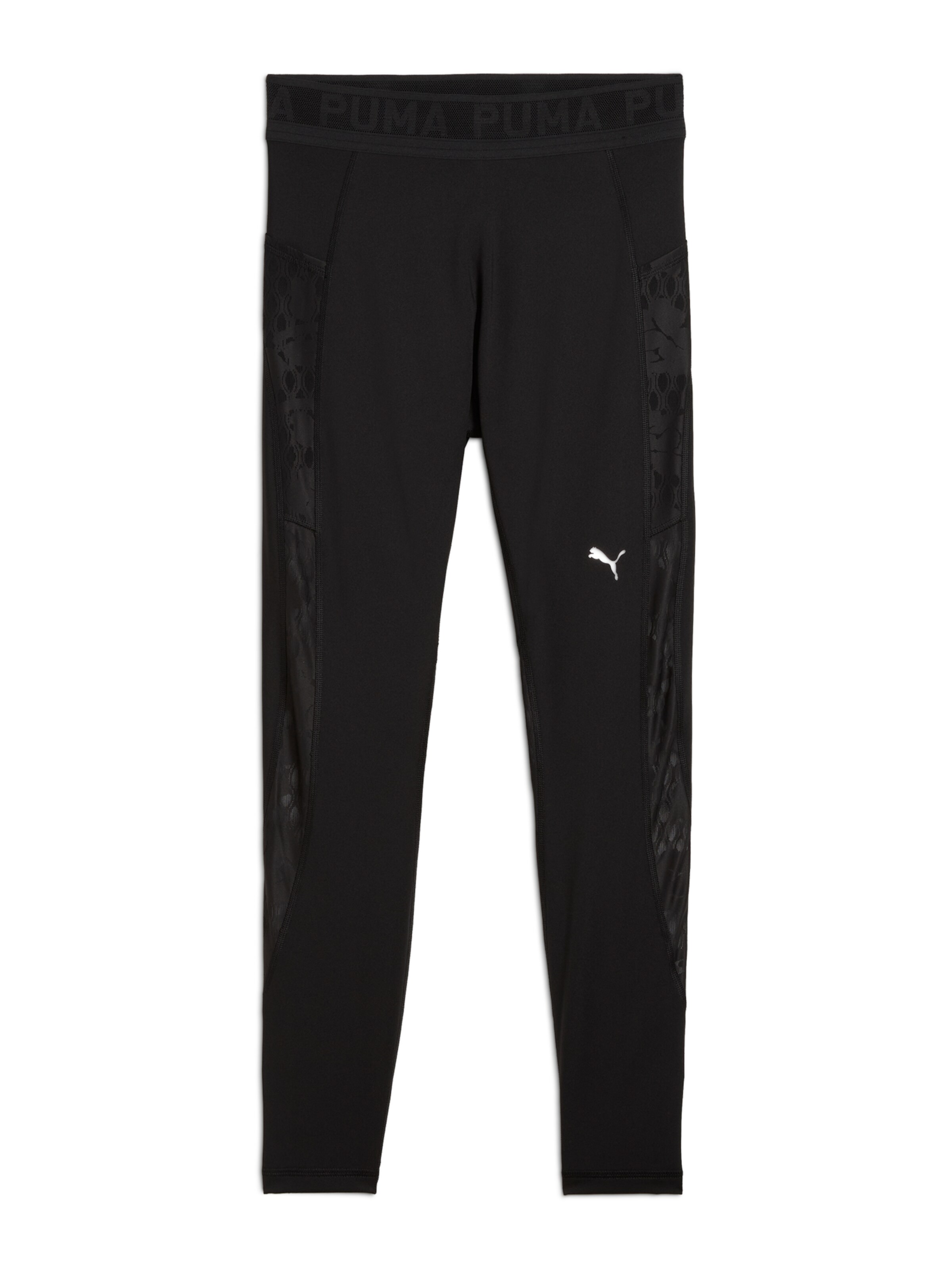 Skinny Pantaloni sportivi di PUMA in nero: frontale