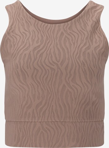 Athlecia Sports Bra 'Alma' in Brown: front