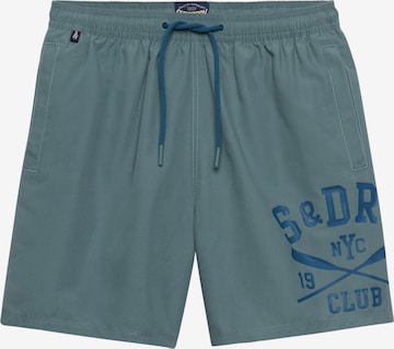 Shorts de bain Superdry & Co en vert : devant