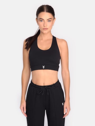 Cardio Bunny Biustonosz sportowy 'REFLECTIVE MOLDED CUP SPORTS BRA' w kolorze czarny: przód