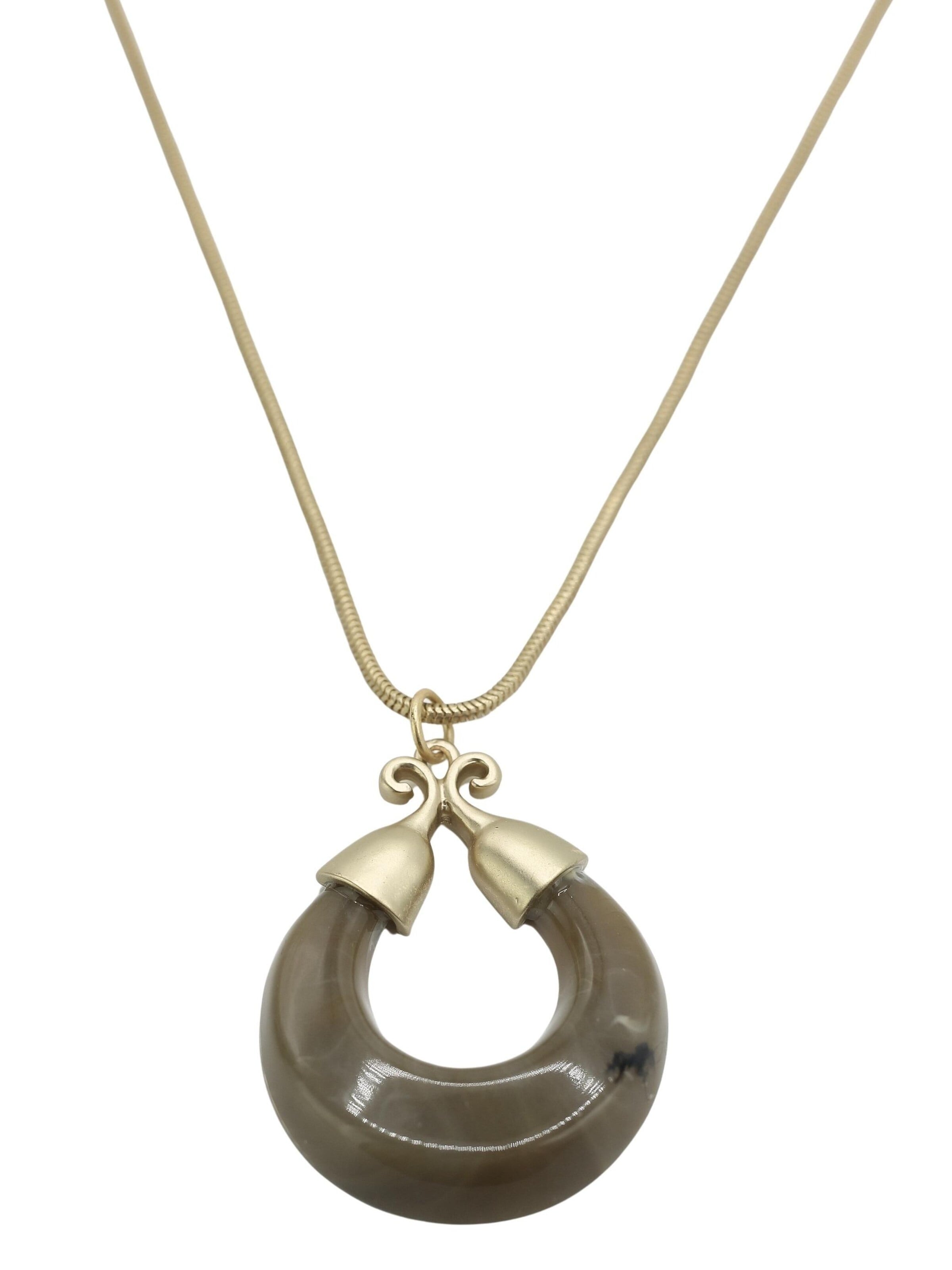 COLLEZIONE ALESSANDRO Necklace 'Marble Glow' in Green: front