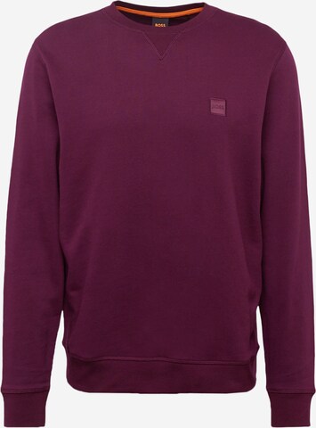 BOSS - Sweatshirt 'Westart' em roxo: frente