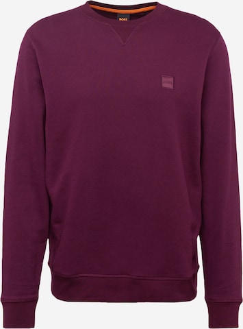 BOSS Orange Sweatshirt 'Westart' in Lila: predná strana