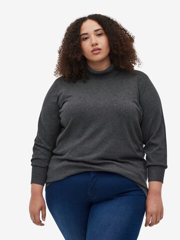 Zizzi Sweater in Grey: front