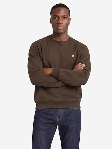 Lyle & Scott Sweatshirt 'Brushed Back Crew Neck Sweatsh ML1131V' i brun: framsida