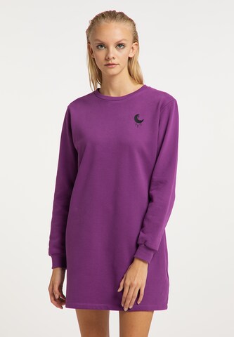 myMo ROCKS Sweatkleid in Lila: Vorderseite