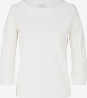 TOM TAILOR Sweatshirt i hvid: forside