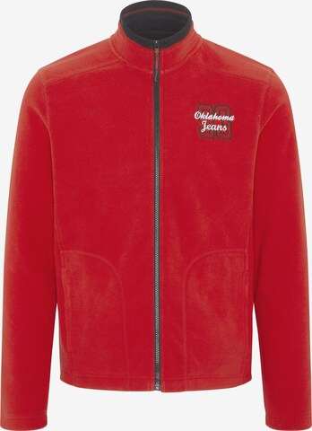 Oklahoma Jeans Fleece Jacket in Red: front