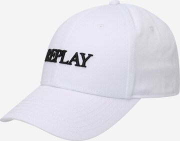 REPLAY - Gorra en blanco: frente