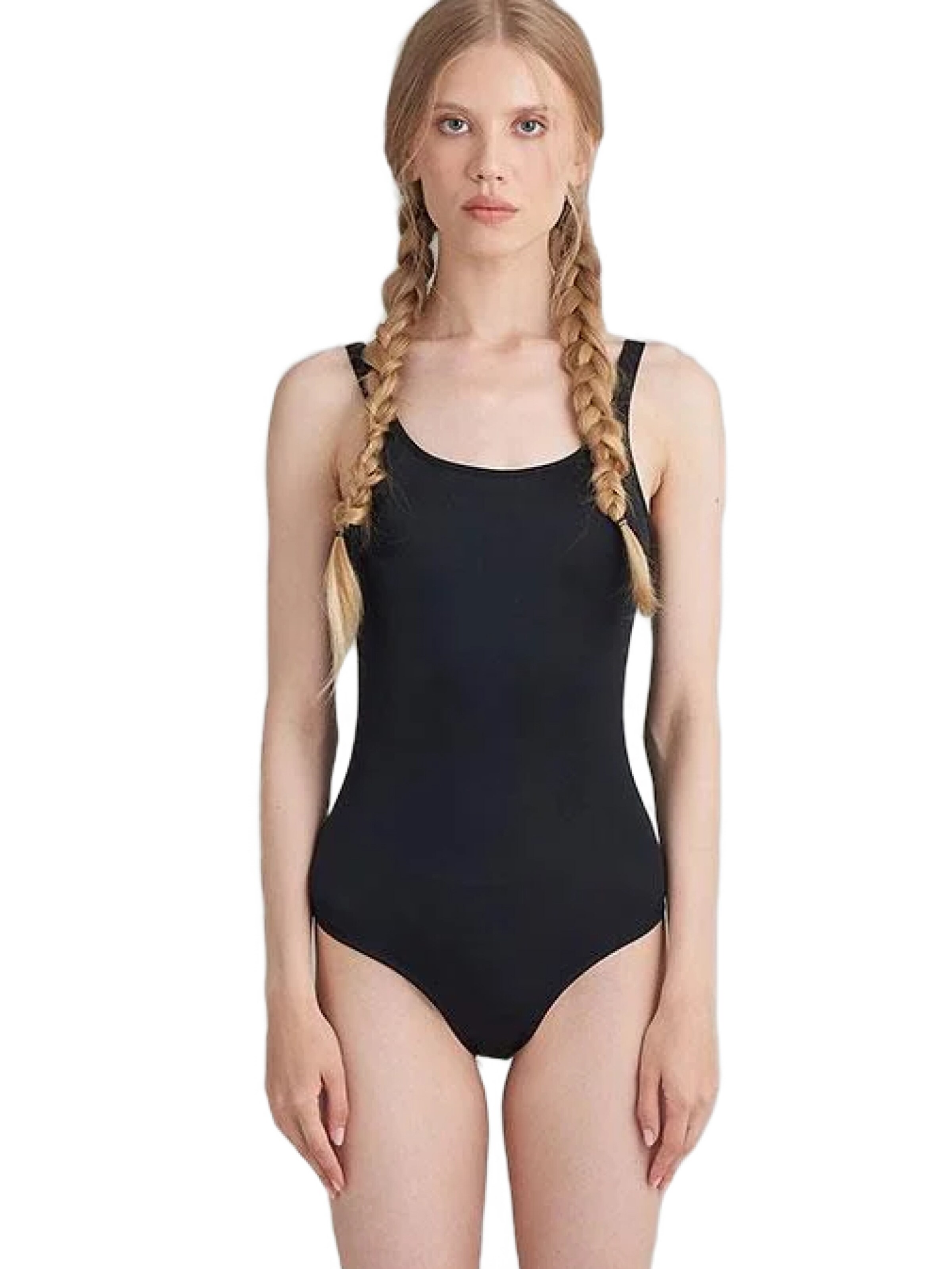 Bustier Maillot de bain Rivus en noir : devant