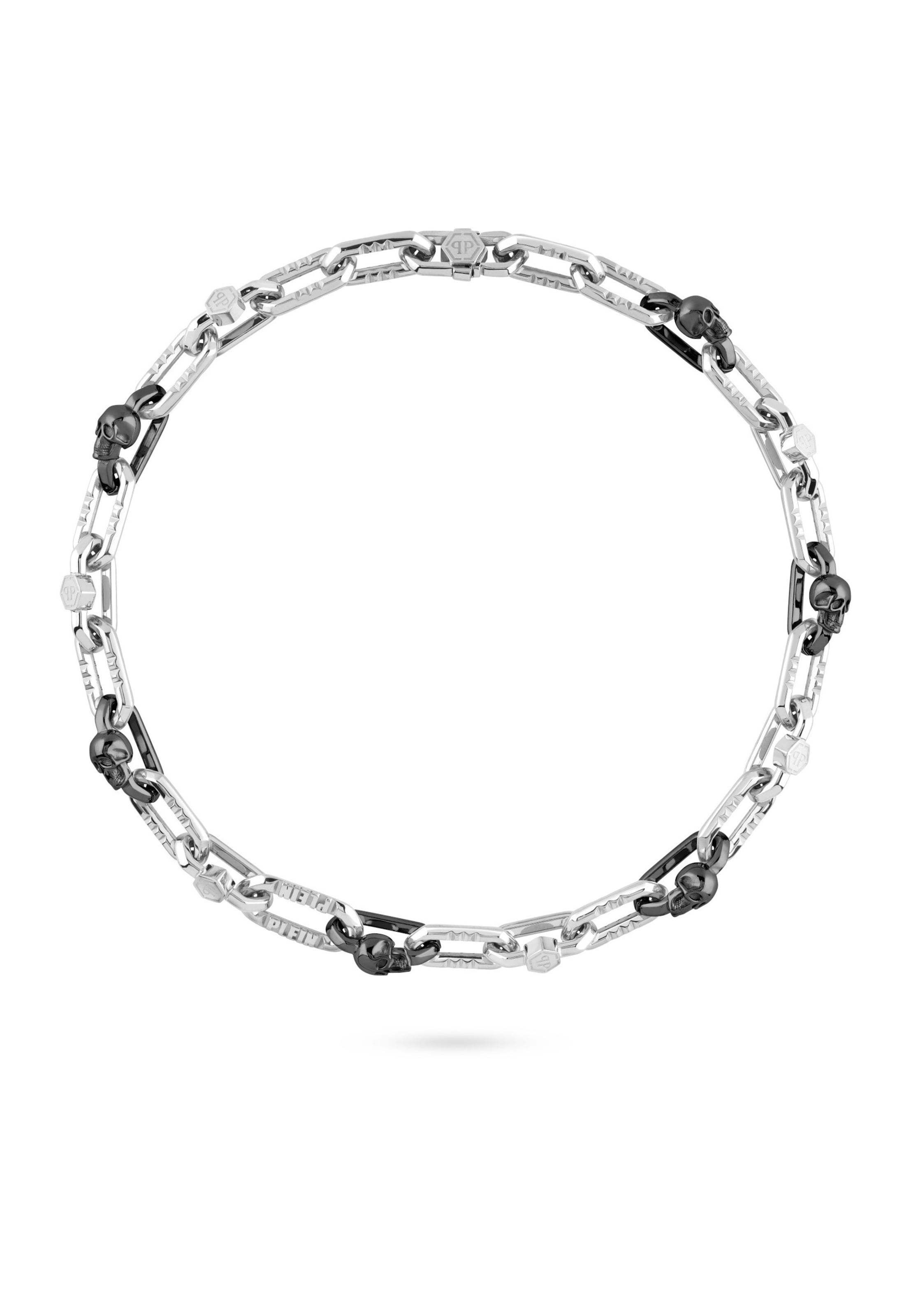 Philipp Plein Αλυσίδα 'PLEIN EDGE' σε ασημί: μπροστά