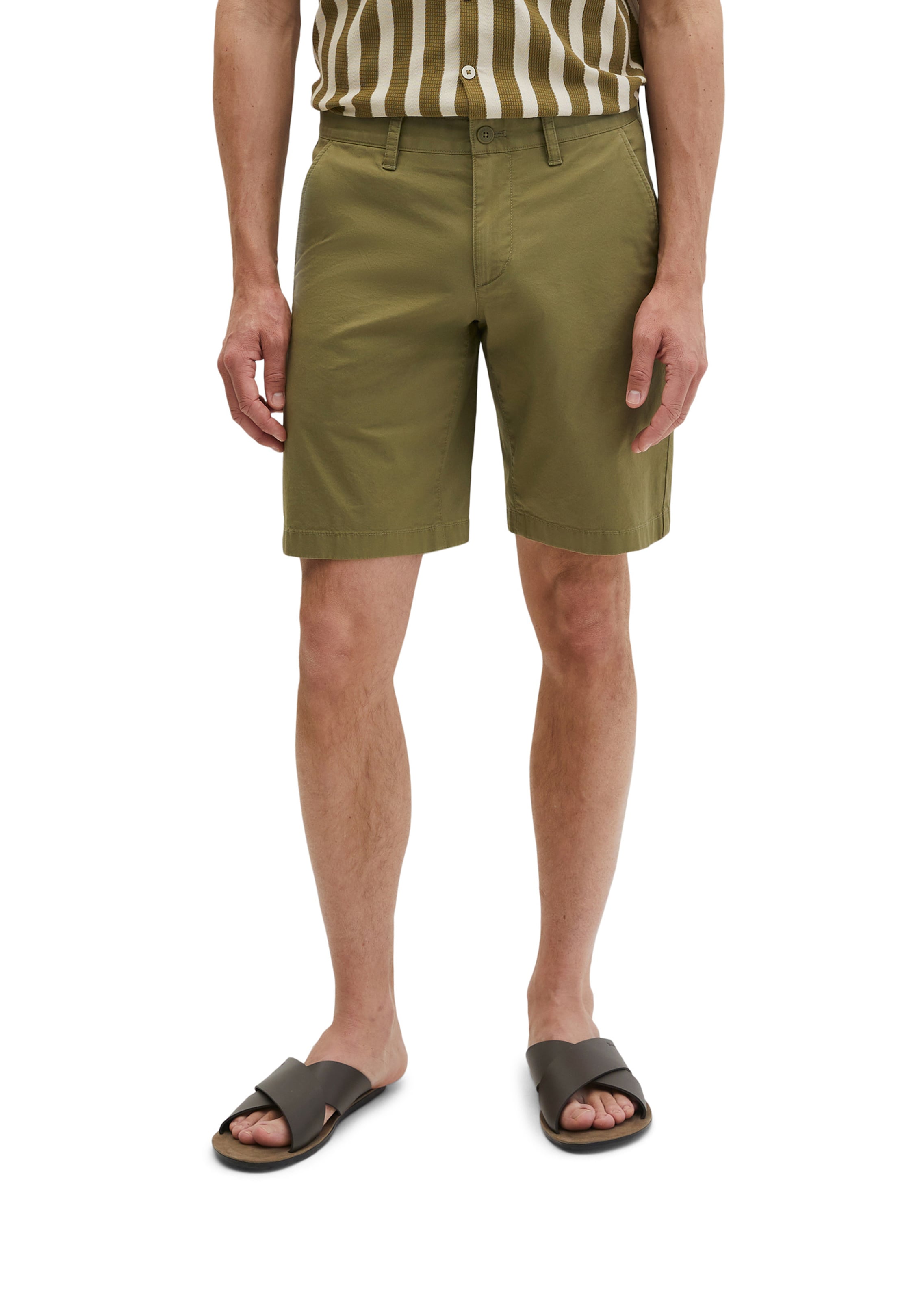 Marc O'Polo Regular Shorts Model Reso regular ' aus leichtem Stretch-Twill ' in Grün