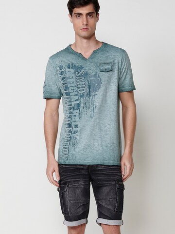 T-Shirt KOROSHI en vert : devant